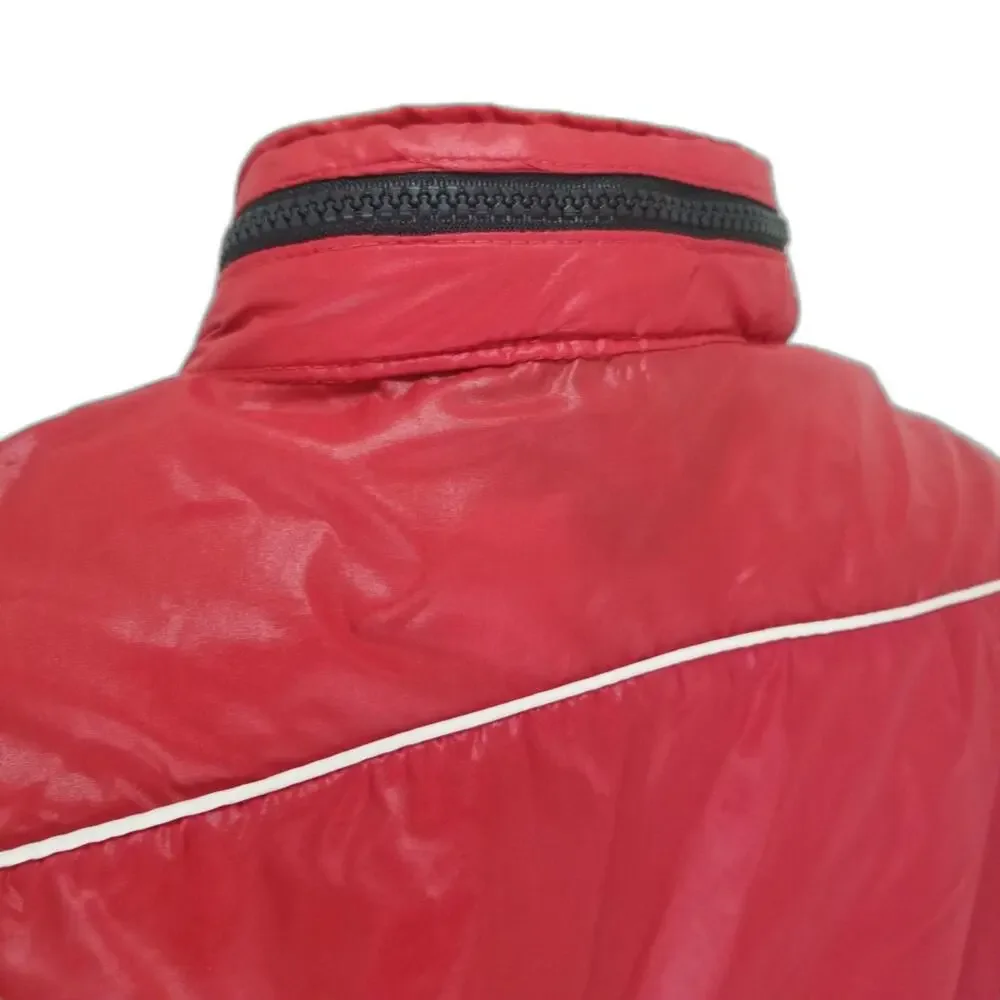 1980s Racing Style Auto Automotive Fashion Nylon Red Jacket Ferrari Size Sm